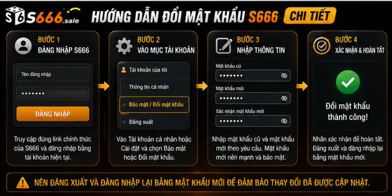 Đổi Mật Khẩu S666 – Hướng Dẫn Bảo Mật Tài Khoản An Toàn Hướng dẫn đổi mật khẩu S666